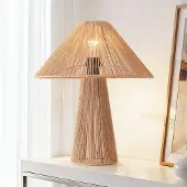 LumenXL Boho tafellamp Naito van natuurlijk gevlochten touw