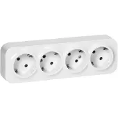 ORNO - Schuko Wandcontactdoos - 2P+Z - Natynk - Wit