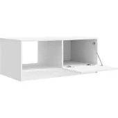 vidaXL Salontafel Hoogglans Wit 90 x 50 x 37 cm Bewerkt hout
