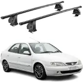Aurilis Stalen dakdragers voor Citroën Xsara, modeljaren 1997-2006, afsluitbaar, 2-delig, zwart