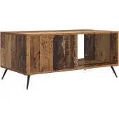 vidaXL Salontafel Oud hout 90 x 50 x 40 cm Bewerkt hout