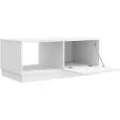 vidaXL Salontafel Hoogglans Wit 90 x 50 x 37 cm Bewerkt hout