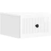 vidaXL Muurbevestigde Nachttafel Hoogglans Wit 33 x 34,5 x 20 cm