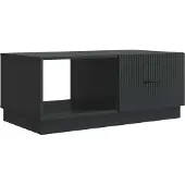 vidaXL Salontafel Zwart 90 x 50 x 37 cm Bewerkt hout