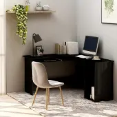 Prolenta Maison Exclusive - Hoekbureau in L-vorm, hoogglanz zwart, 120x140x75 cm