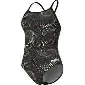 Arena - Women's Fireflow Swimsuit Lightdrop Back - Badpak 34, grijs/zwart
