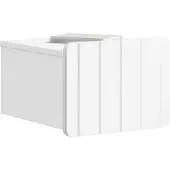 vidaXL Muurbevestigde Nachttafel Hoogglans Wit 33 x 34,5 x 24 cm