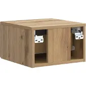 vidaXL Muurbevestigde Nachttafel 2 st Artisanaal eiken