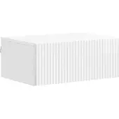 vidaXL Muurbevestigde Nachttafel Hoogglans Wit 49 x 34,5 x 20 cm