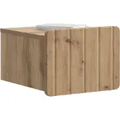 vidaXL Muurbevestigde Nachttafel Artisanaal eiken 33 x 34,5 x 24 cm