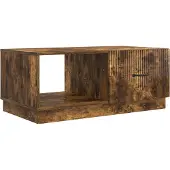 vidaXL Salontafel Gerookt eiken 90 x 50 x 37 cm Bewerkt hout