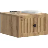 vidaXL Muurbevestigde Nachttafel Artisanaal eiken 33 x 34,5 x 20 cm