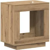 vidaXL Bijzettafel Artisanaal eiken 60 x 40 x 65 cm Bewerkt hout