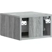vidaXL Muurbevestigde Nachttafel Grijs sonoma 33 x 34,5 x 20 cm