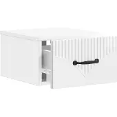 vidaXL Muurbevestigde Nachttafel Hoogglans Wit 34,5 x 33 x 20 cm