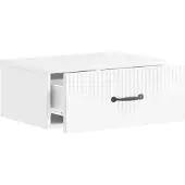 vidaXL Muurbevestigde Nachttafel Hoogglans Wit 49 x 34,5 x 20 cm
