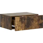 vidaXL Muurbevestigde Nachttafel Gerookt eiken 49 x 34,5 x 20 cm