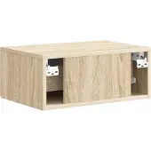 vidaXL Muurbevestigde Nachttafel Sonoma Eiken 49 x 34,5 x 20 cm