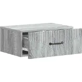 vidaXL Muurbevestigde Nachttafel Grijs sonoma 49 x 34,5 x 20 cm