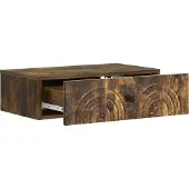 vidaXL Wandgemonteerde Zijtafel Gerookt eiken 59 x 34,5 x 17 cm