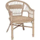 vidaXL Stapelstoel Rattan Naturel 60 x 60 x 81 cm