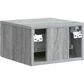 vidaXL Muurbevestigde Nachttafel Grijs sonoma 33 x 34,5 x 20 cm
