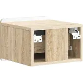 vidaXL Muurbevestigde Nachttafel Sonoma Eiken 33 x 34,5 x 24 cm