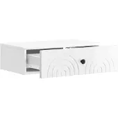 vidaXL Wandgemonteerde Zijtafel Hoogglans Wit 59 x 34,5 x 17 cm