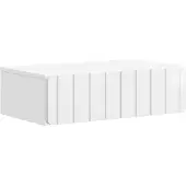 vidaXL Wandgemonteerde Zijtafel Hoogglans Wit 59 x 34,5 x 17 cm