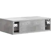 vidaXL Wandgemonteerde Zijtafel Betongrijs 59 x 34,5 x 17 cm