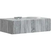 vidaXL Wandgemonteerde Zijtafel Grijs sonoma 59 x 34,5 x 17 cm