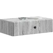 vidaXL Wandgemonteerde Zijtafel Grijs sonoma 59 x 34,5 x 17 cm