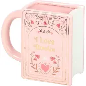 Something Different - I Love Books Pink Book Shaped Mok/beker - Roze