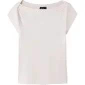 LMTD T-shirt met textuur lichtroze Meisjes Stretchkatoen Boothals Effen - maat 158/164