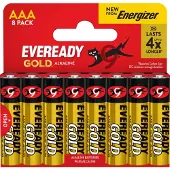 Energizer Eveready Gold LR03 AAA Alkaline Batterijen 8 stuks