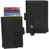 Bear design Portemonnee met RFID XL Creditcardhouder Mo Zwart