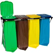 Super Merchant - Afvalzakstandaard - 120L - 4 Kleuren - Ocynkowany
