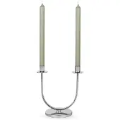 Zilverstad - Kandelaar Elana 2-pits zilver kleur - Moederdag cadeautip!