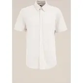Fundamentals - Heren Slim fit overhemd van piquéjersey - Slim Fit - Gebroken wit - Katoen - Maat: L