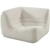 Sweeek Fauteuil hoek corduroy 1 zitplaats Crème