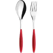 Guzzini Feeling serveerbestek Clear red, 2 delar