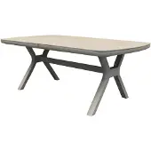 AVH-Collectie Vespera uitschuifbare dining tuintafel 190-270x110xH74 cm latte