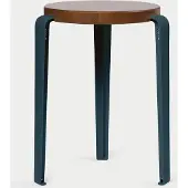 TIPTOE Lou Houten Kruk Midnight Blue | Tinted Oak