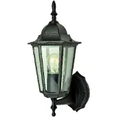 Cardinale Wandlamp met zes vlakken, zwarte kleur