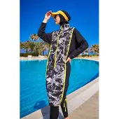 Turkishsouq Zwarte, bescheiden badmode Burkini-set met volledige dekking