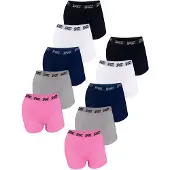 LOREZA Onderbroek 'Mädchen Pantys Jasmin' grijs / neonroze / zwart / wit