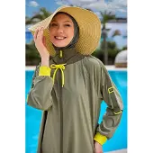 Turkishsouq Kaki Burkini-set met volledige dekking