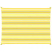 vidaXL Zonneschaduw Geel en Wit 8 x 6 m 100% Polyester Oxford