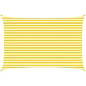 vidaXL Zonneschaduw Geel en Wit 4,5 × 3 m 100% Polyester Oxford