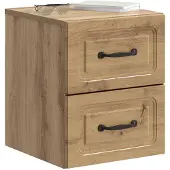 vidaXL Muurbevestigde Nachttafel 2 st Artisanaal eiken